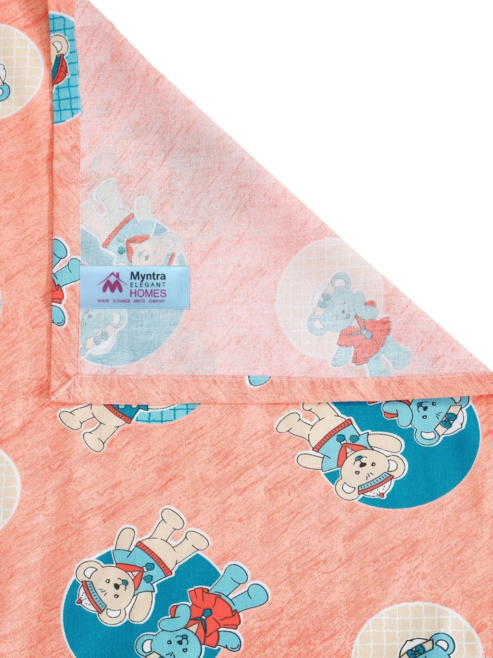Myntra Elegant Homes Cartoon Pure Cotton 400 TC King Bedsheet & 2 Pillow Covers 250X225 cm