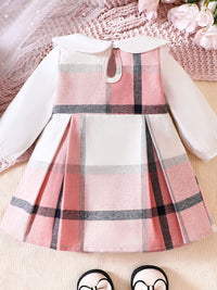 YK Girls Striped Fit & Flare Dress