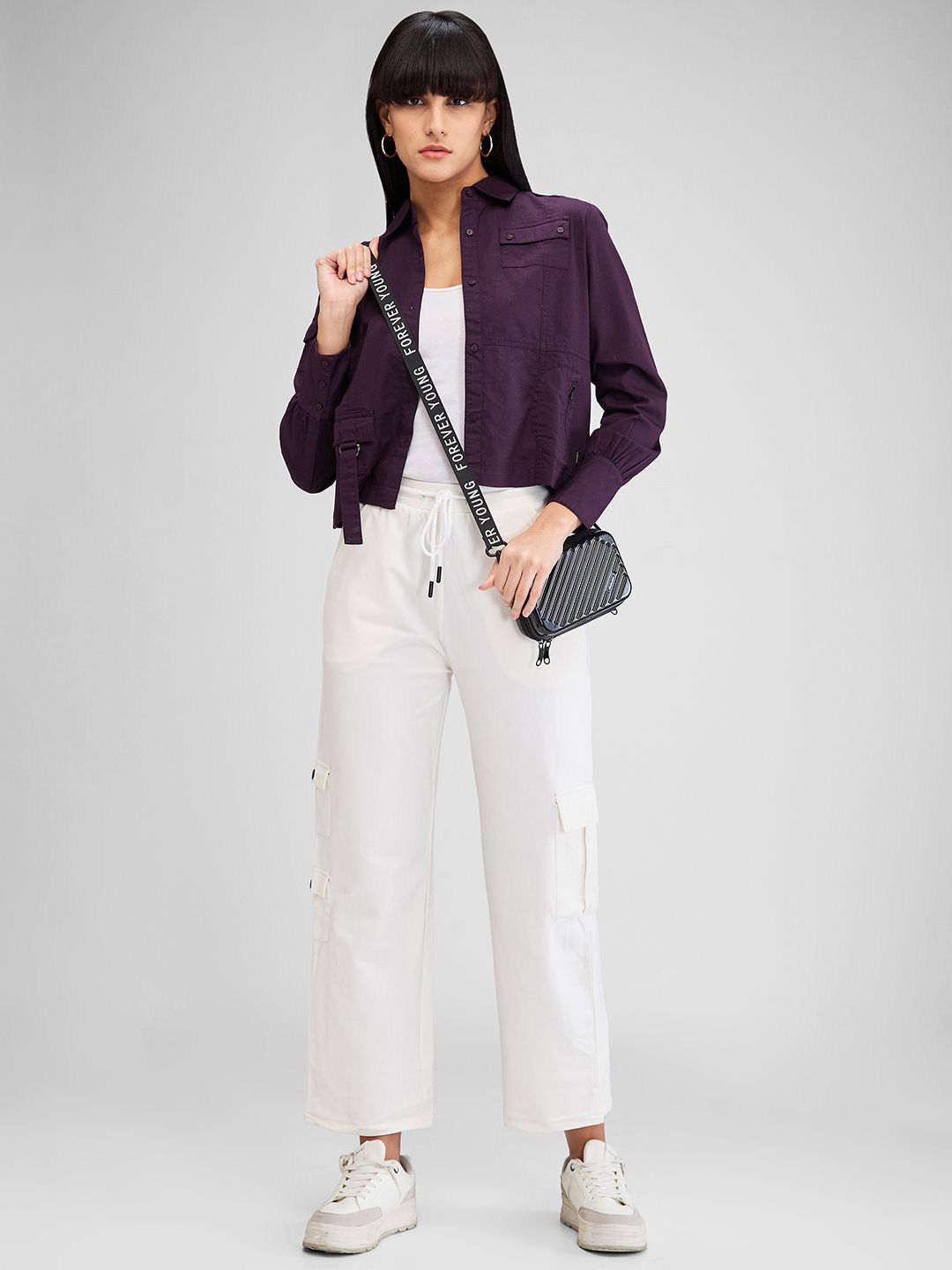 SPYKAR Women Spread Collar Solid Cotton Casual Shirt