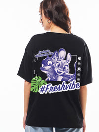 Bewakoof Official Disney Merchandise Women's Zootopia Graphic Printed Oversized T-Shirt