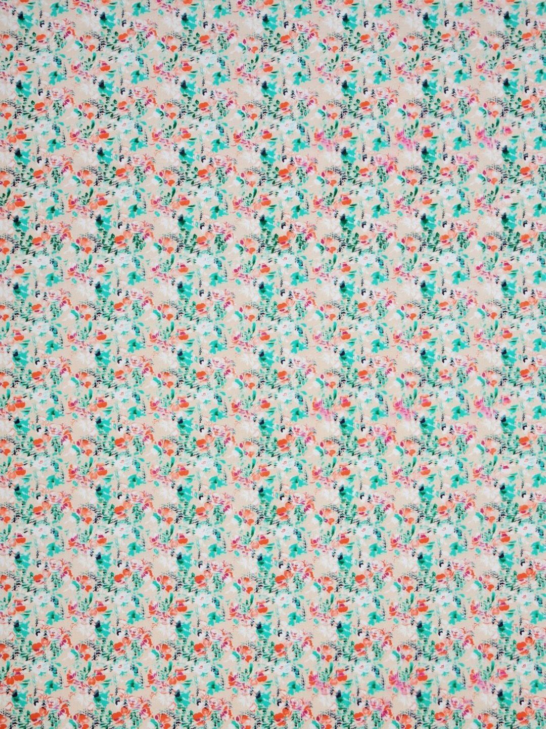 BOMBAY DYEING Dream Lover Green Floral Cotton 104 TC Queen Bedsheet Set 2.54 m x 2.24 m