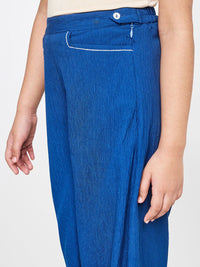 Global Desi Girls Blue Loose Fit Culottes Trousers