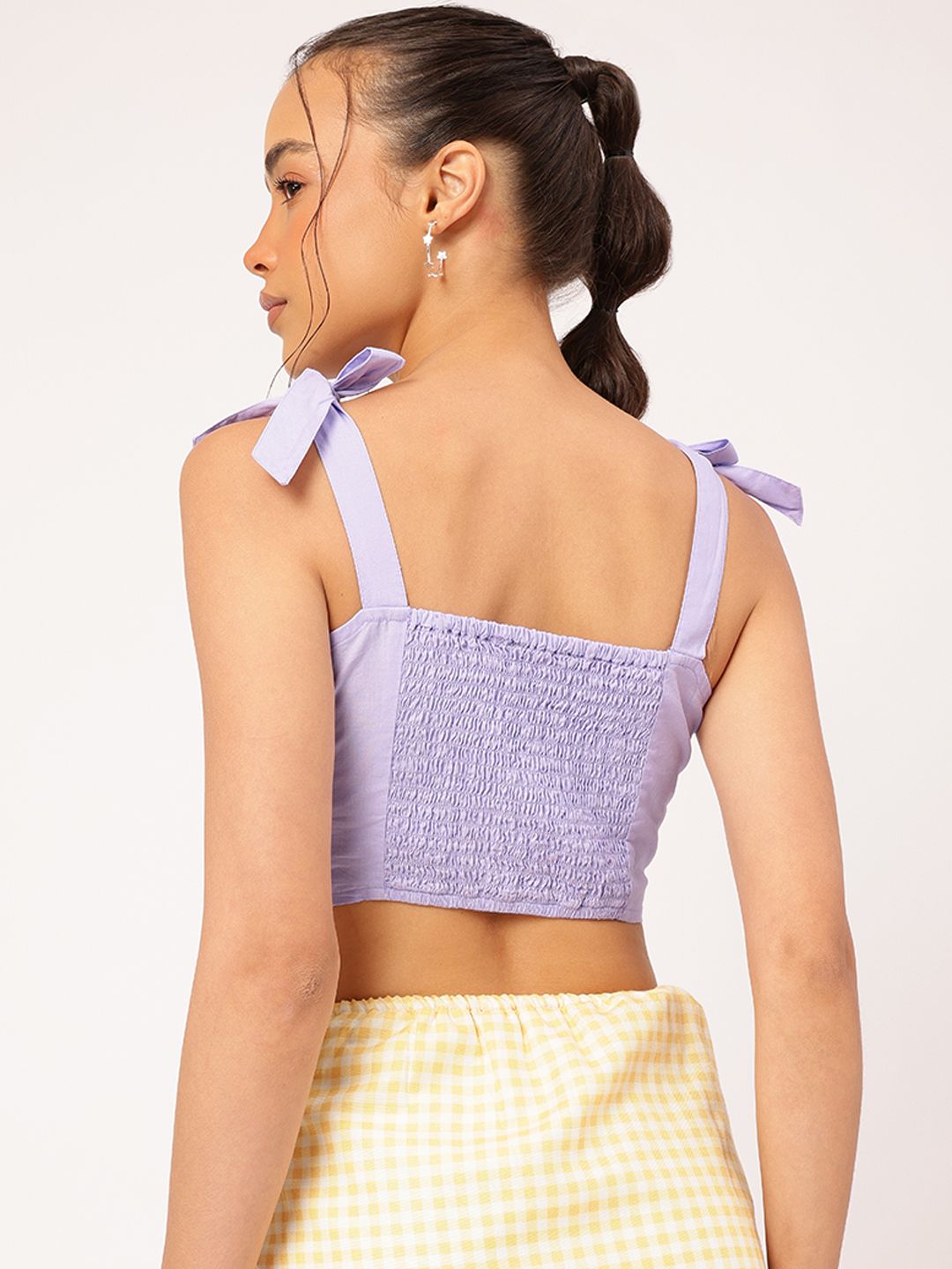 DressBerry Smocked Strappy Crop Top