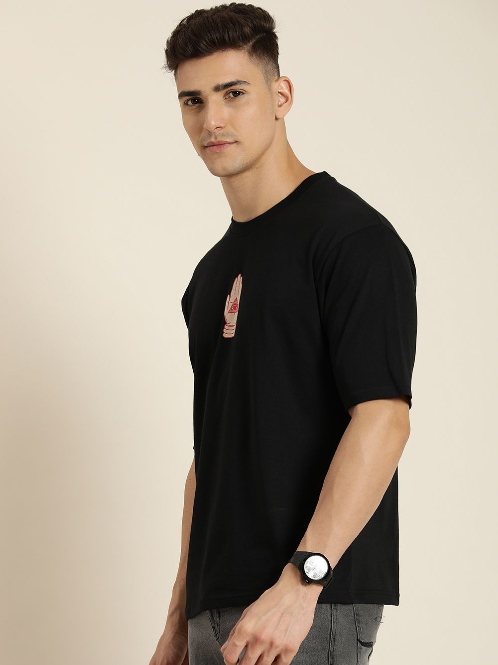 Difference of Opinion Men Graphic Printed Oversized T-shirt