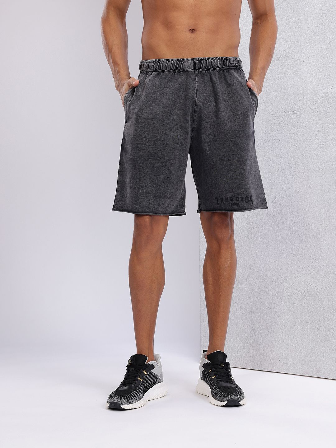 HRX by Hrithik Roshan Men Pure Cotton Washed Effect Training Shorts