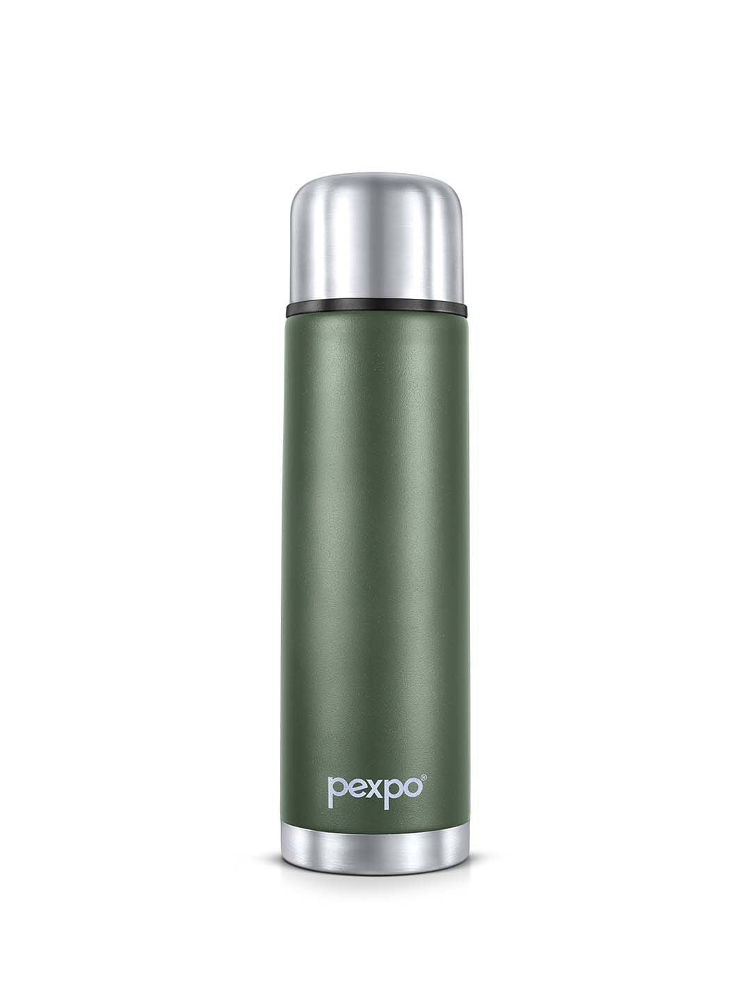 Pexpo Flamingo Green Thermosteel ISI Certified Hot Military Flask Water Bottle 1000ml