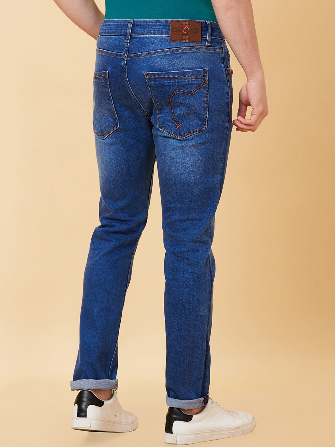 Being Human Men Slim Fit Mid Rise Clean Look Light Fade Jeans