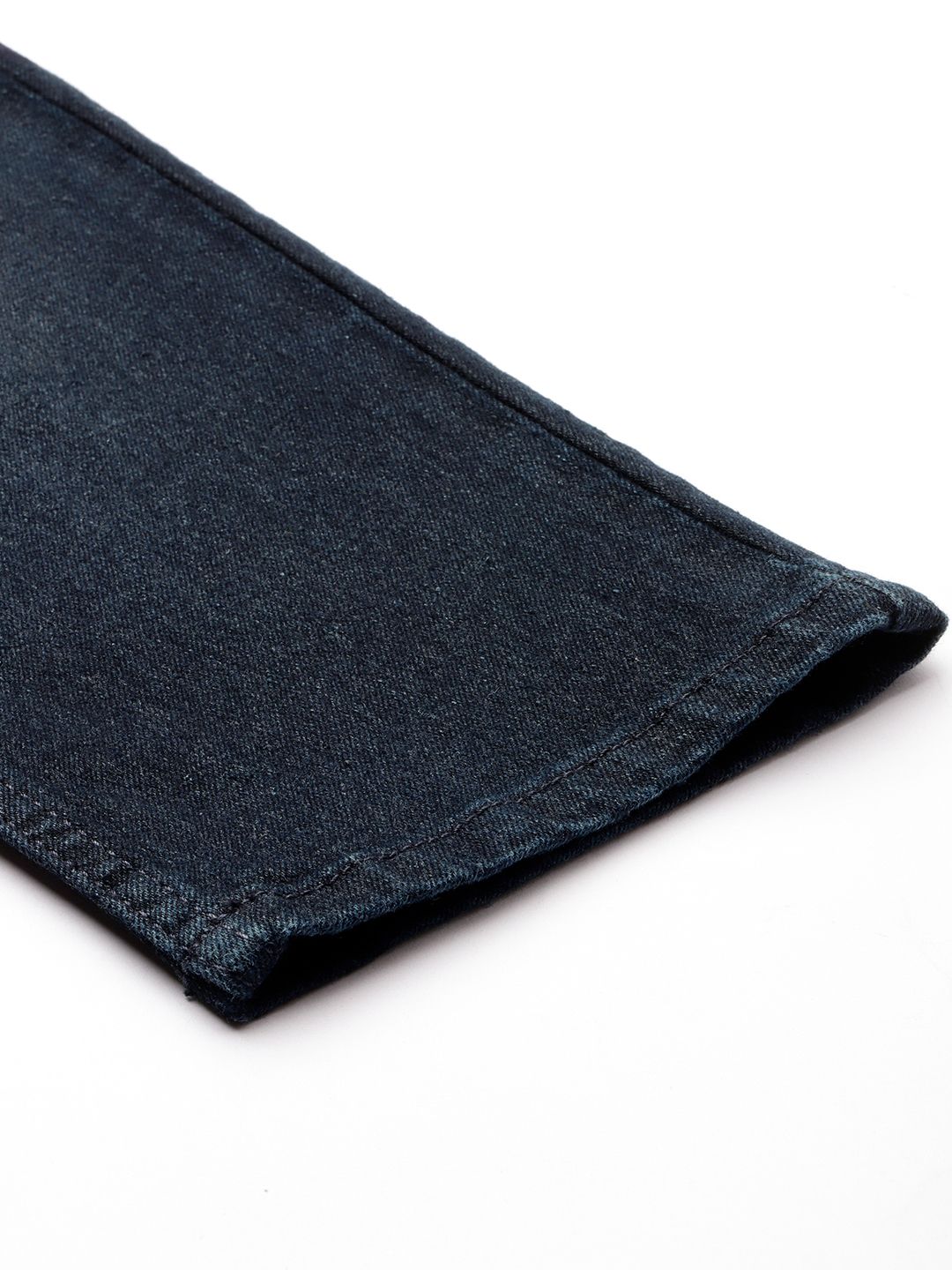The Indian Garage Co Men Slim Fit Mildly Distressed Light Fade Applique Jeans
