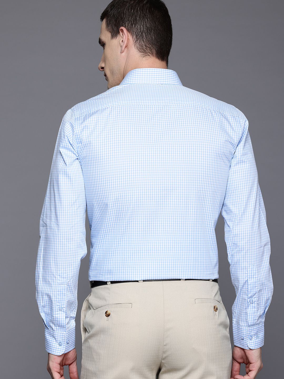 Raymond Pure Cotton Slim Fit Checked Formal Shirt