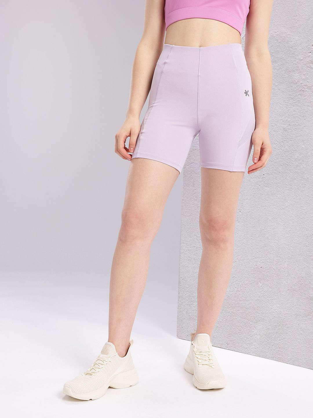HRX by Hrithik Roshan Women Mid-Rise Above Knee Running Tights with Reflective Elements