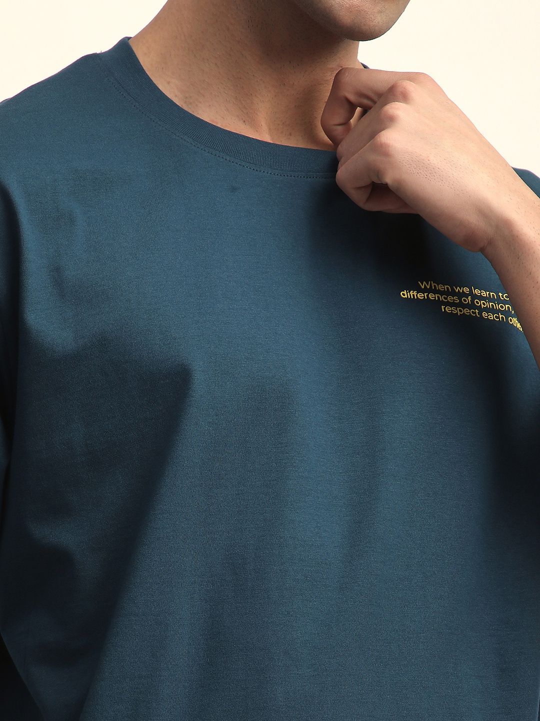 Difference Of Opinion Men Short Sleeve Oversized Crew Neck Printed Tshirt