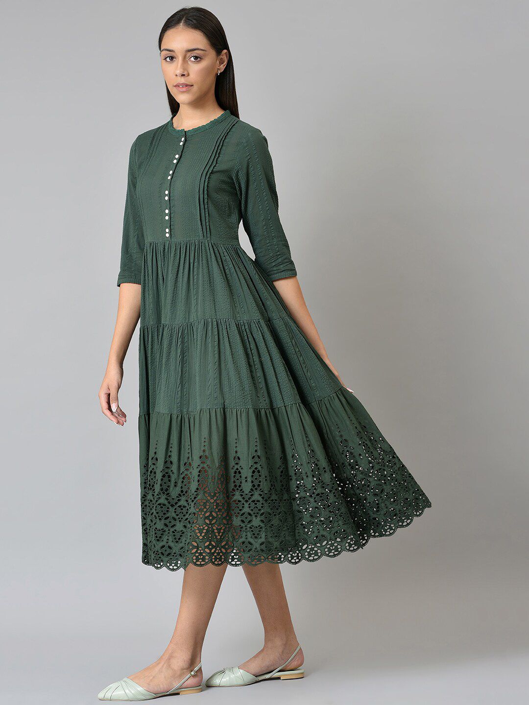 W Green Midi Dress