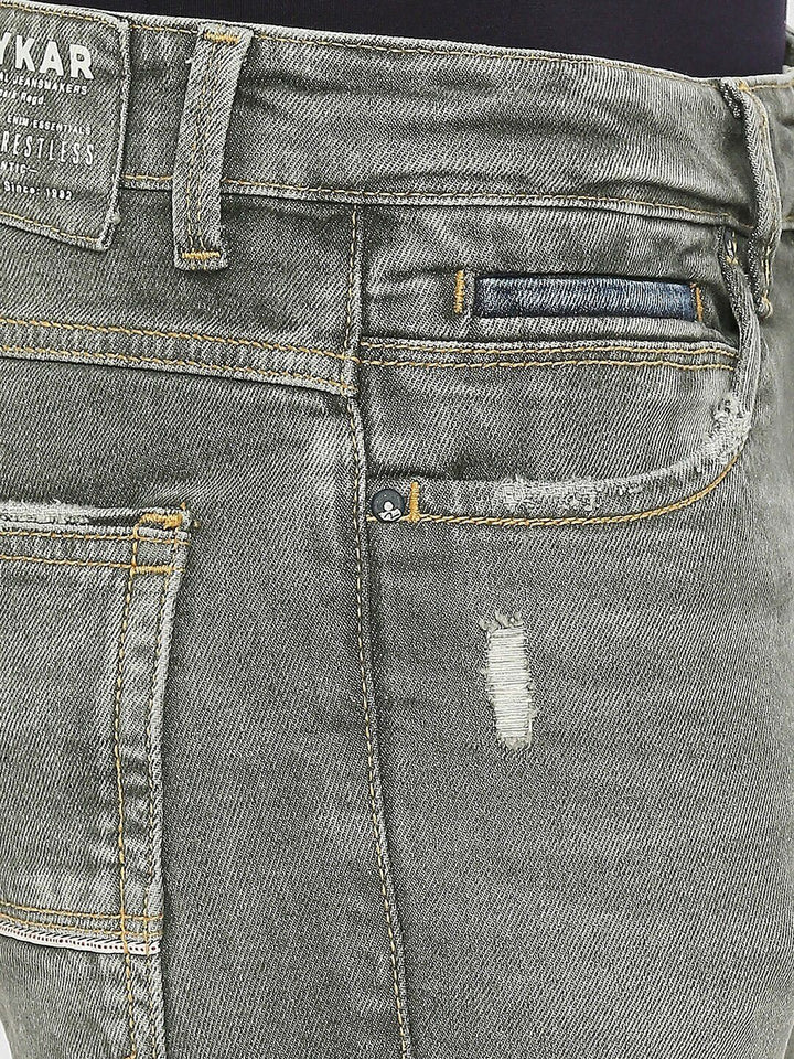 SPYKAR Men Relaxed Fit Low Distress Heavy Fade Stretchable Cotton Jeans