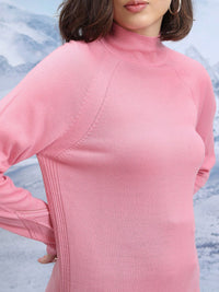 Tokyo Talkies Ribbed High Neck Pullover Sweater