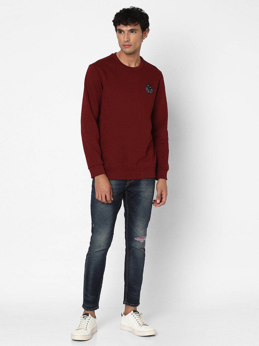 SPYKAR Round Neck Cotton Sweatshirt