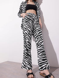 DressBerry Women Bringing Back the 90s Zebra Print Trousers