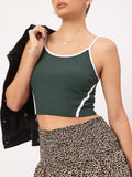 DressBerry Biker Chic Rib Knit Cami Crop Top