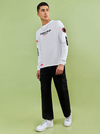 Bewakoof Men Graphic Printed Round Neck Pure Cotton Oversized T-Shirt