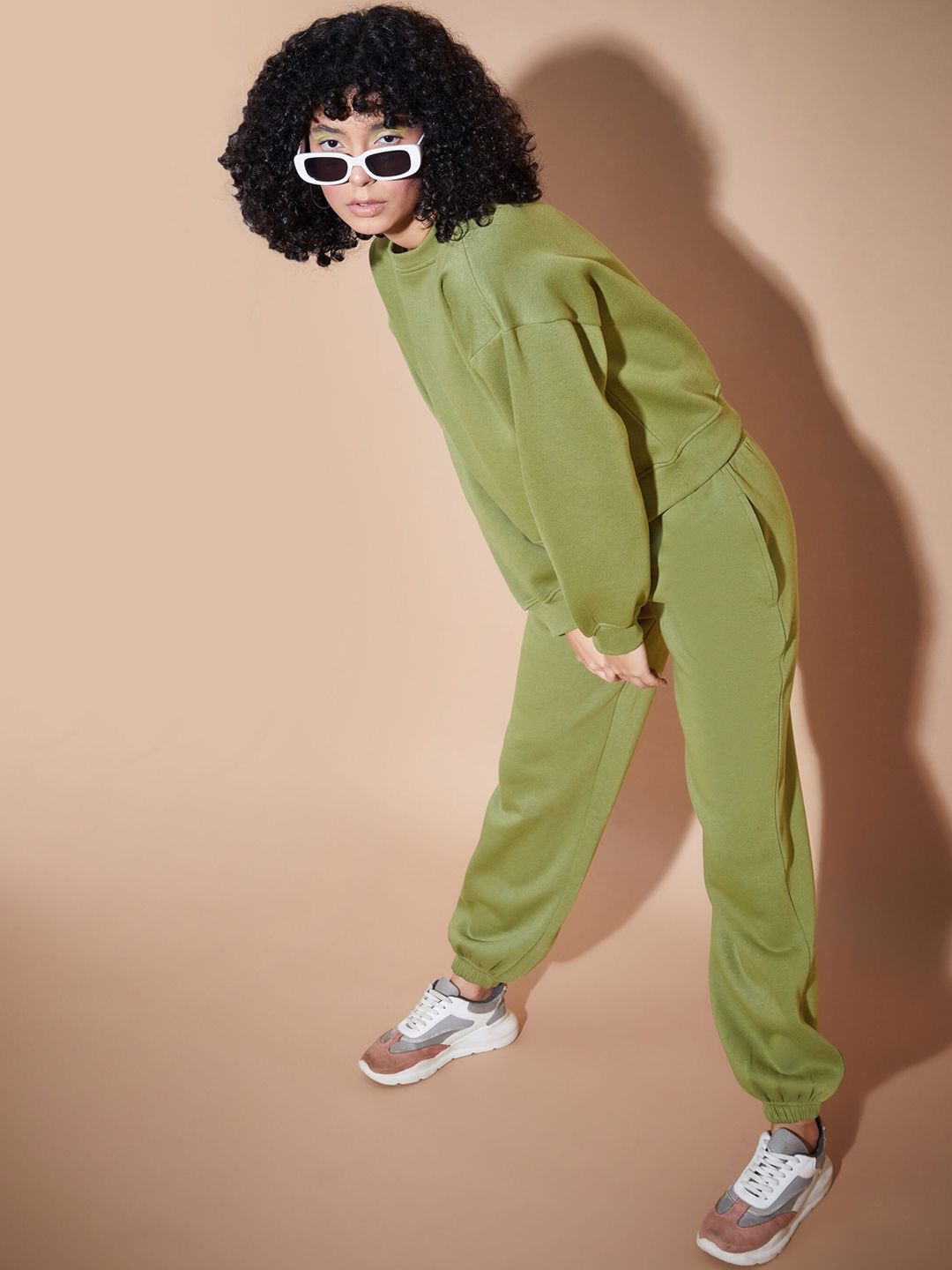 SASSAFRAS BASICS Women Relaxed Fit Mid-Rise Fleece Joggers