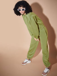 SASSAFRAS BASICS Women Relaxed Fit Mid-Rise Fleece Joggers