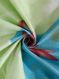 KLOTTHE Blue Floral Polycotton 300 TC King Fine Bedsheet dengan 2 Sarung Bantal-98 x 89 inci