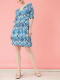 DressBerry Bohemian Core Fresh Floral Printed A-Line Dress