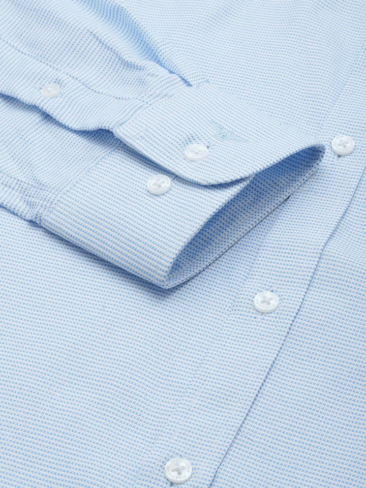 Park Avenue Slim Fit Self Design Textured Opaque Formal Shirt