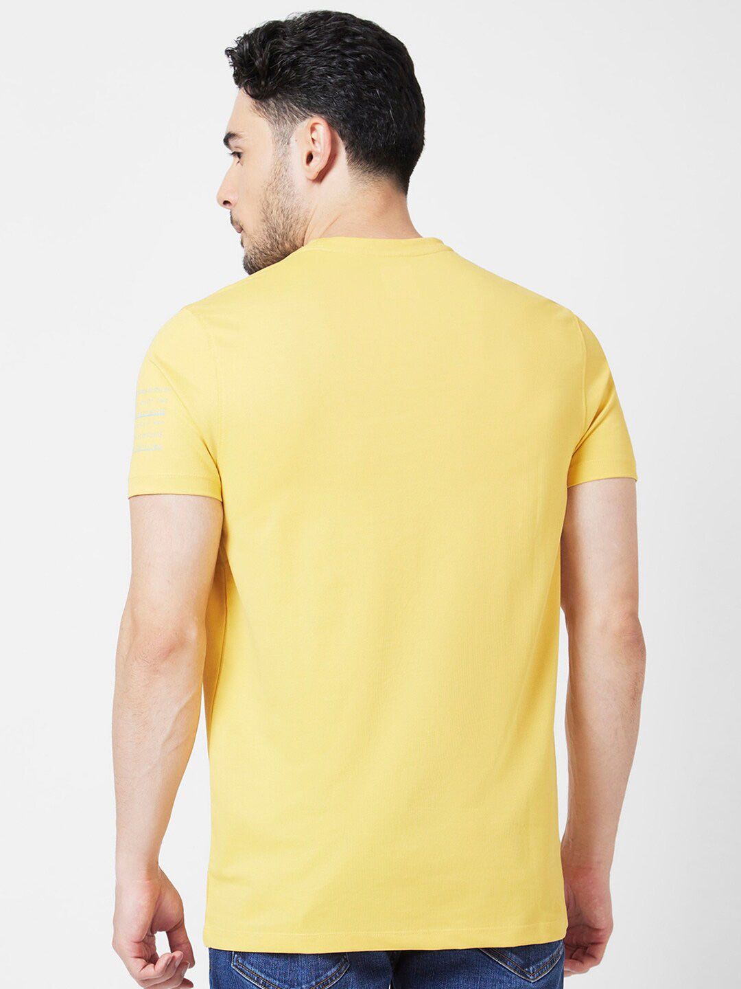 SPYKAR Graphic Printed Slim Fit Cotton T-Shirt