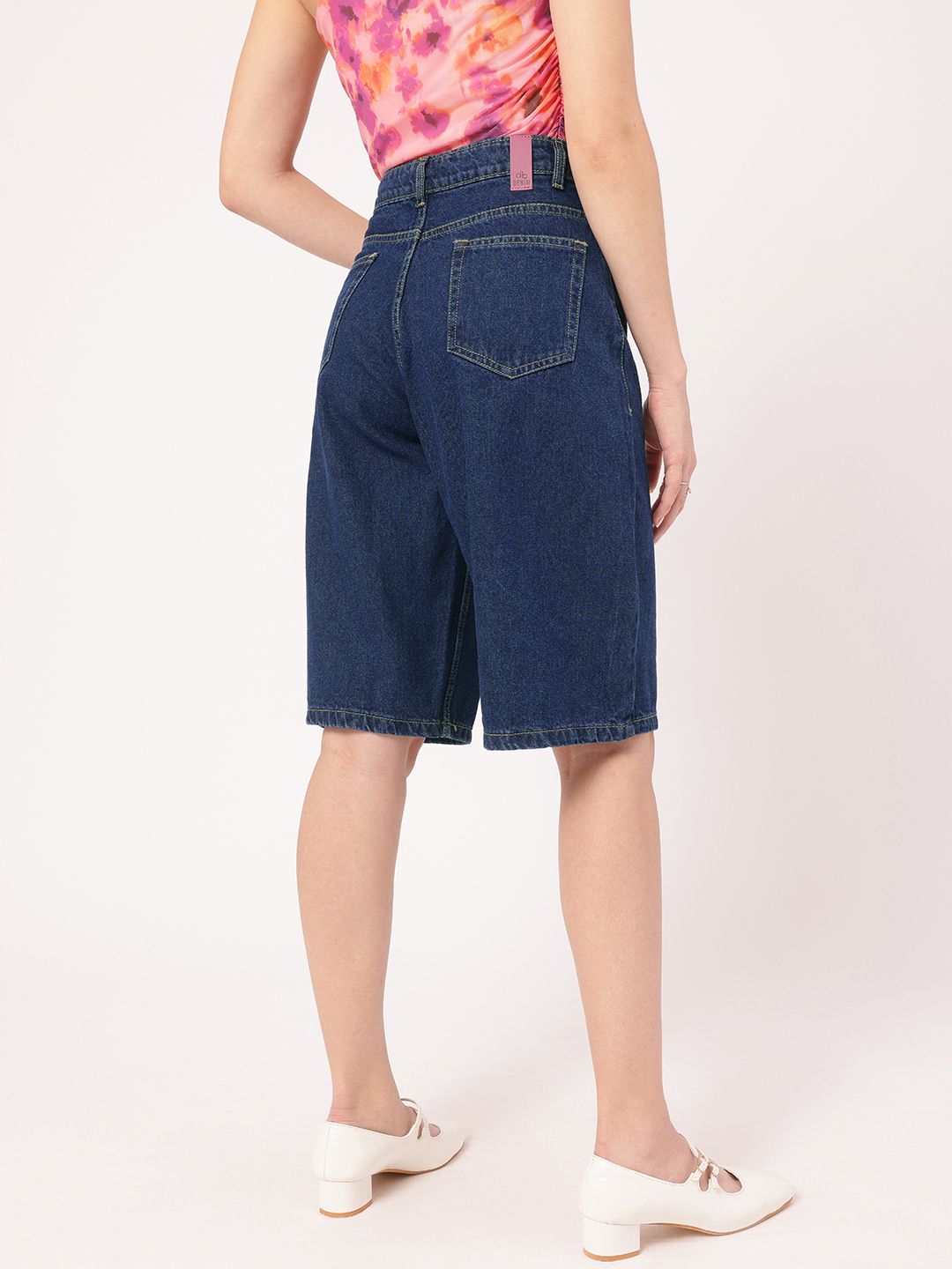 DressBerry Women Everyday Essentials Skater Fit Denim Shorts