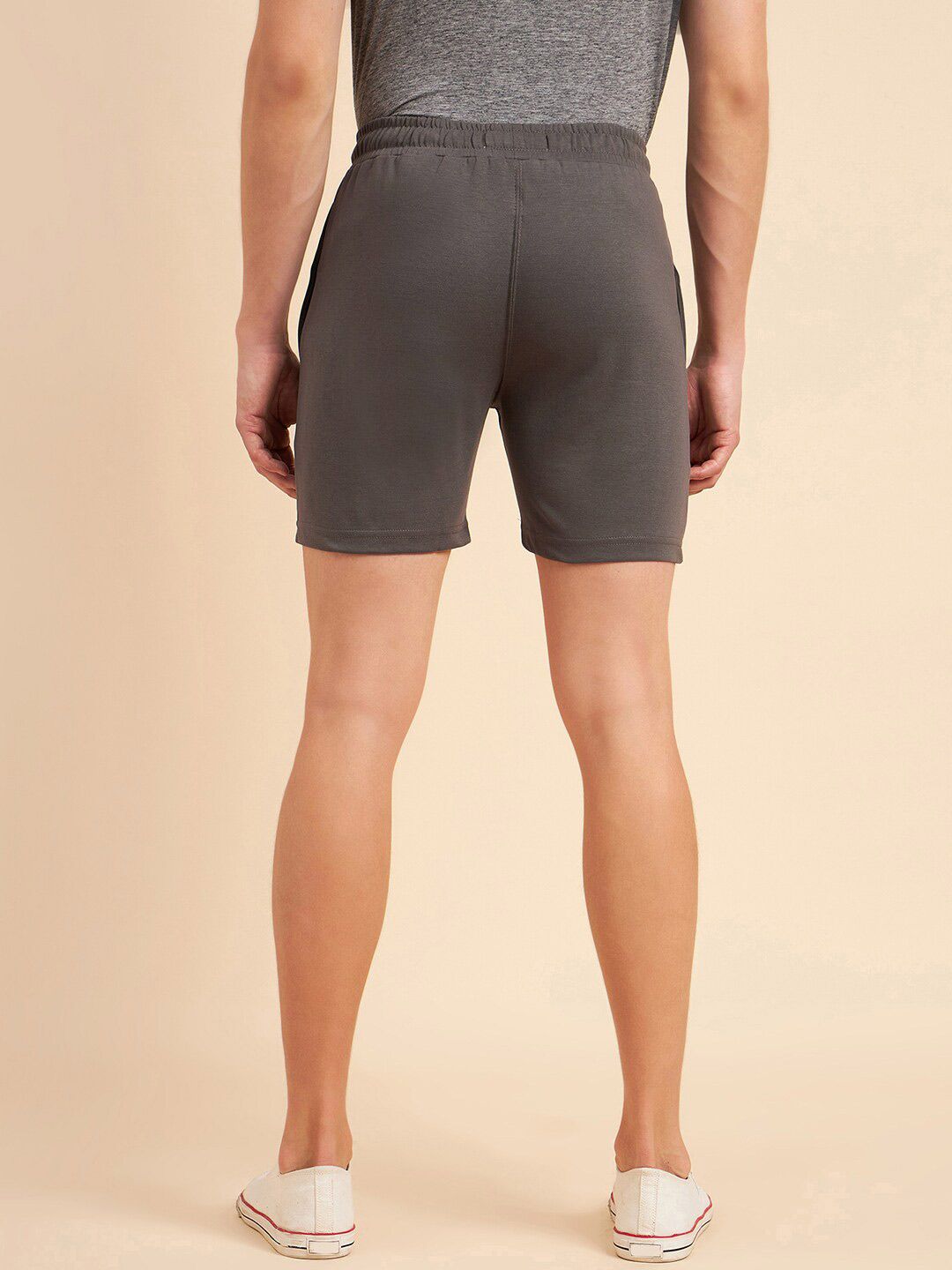 Sweet Dreams Men Grey Mid-Rise Cotton Shorts