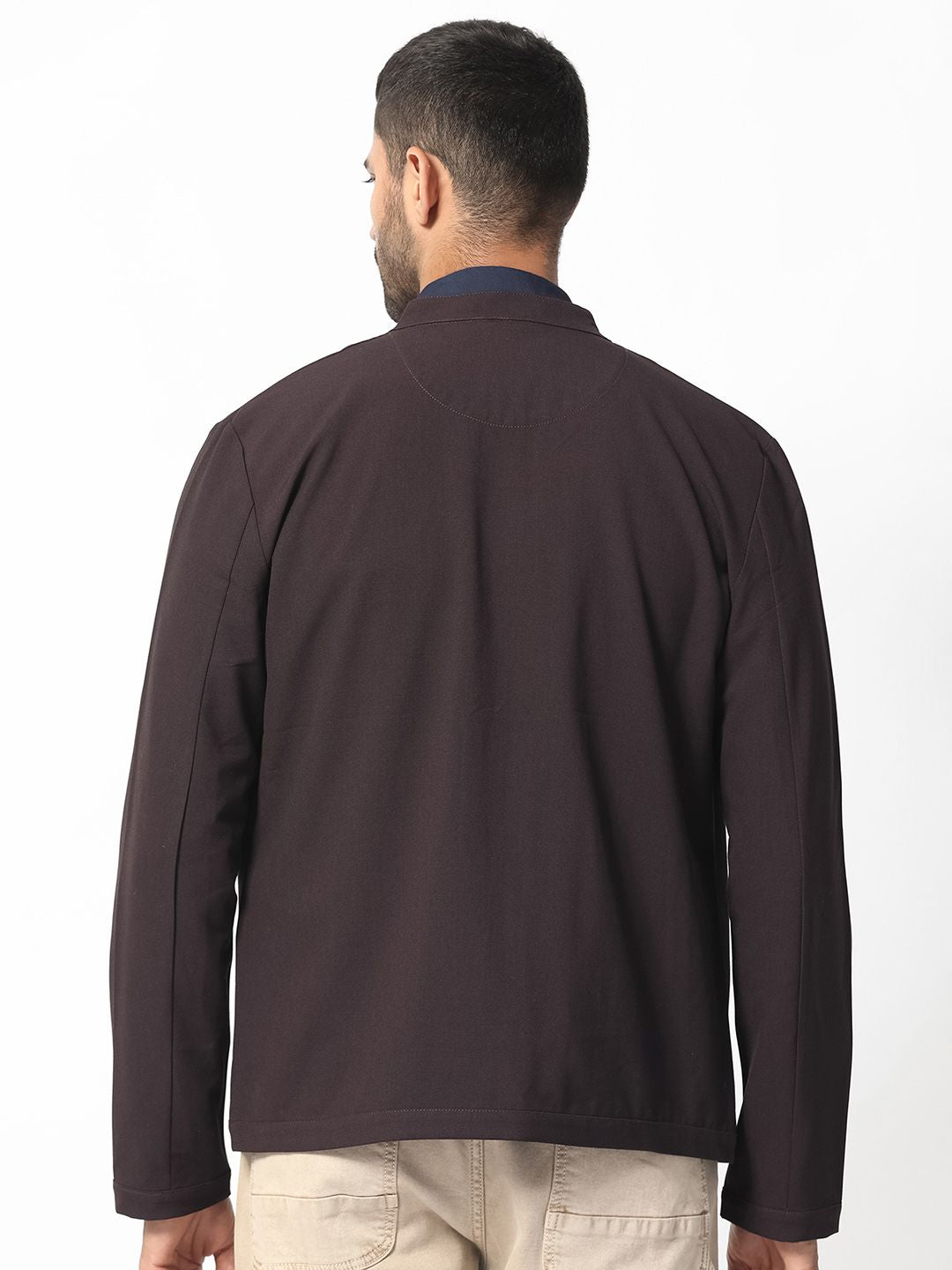 RARE RABBIT Men Rion Tailored Fit Mock Collar Jacket