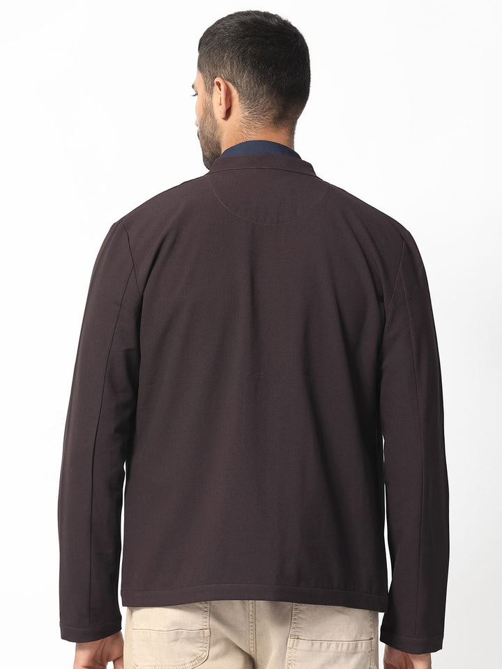 RARE RABBIT Men Rion Tailored Fit Mock Collar Jacket