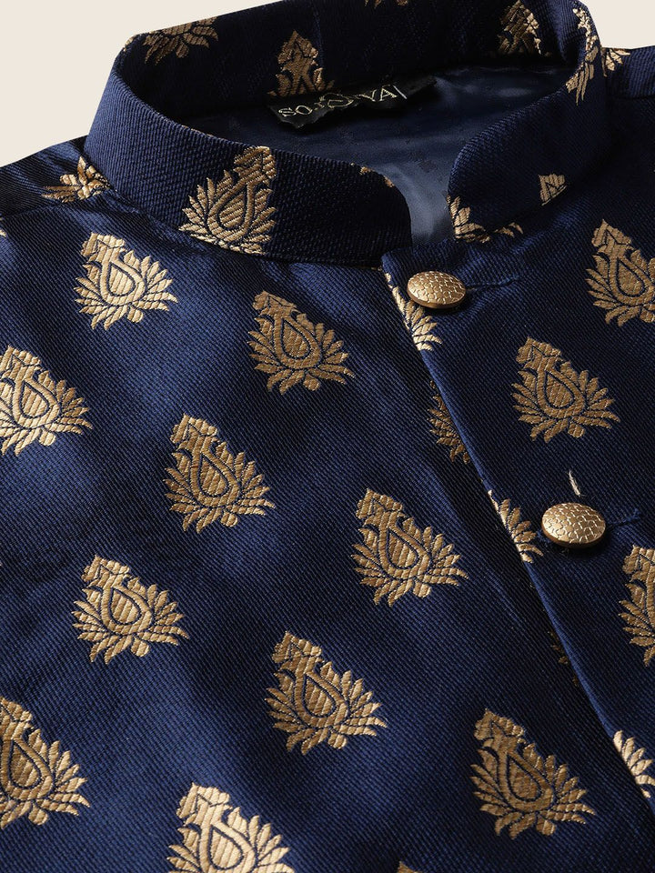 SOJANYA Kurta Biasa Kolar Mandarin Dengan Jaket Churidar & Nehru