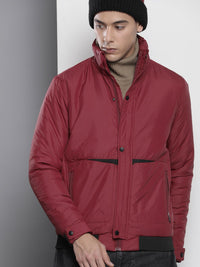 The Indian Garage Co Men Zip-Front Bomber Jacket with Zip Pockets
