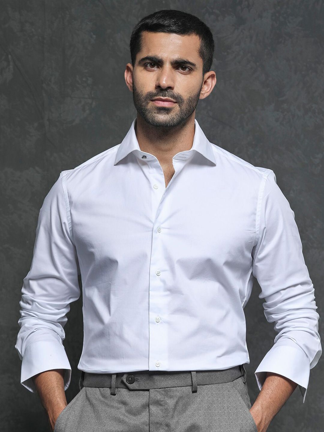 RARE RABBIT Men Ronas Slim Fit Cotton Formal Shirt