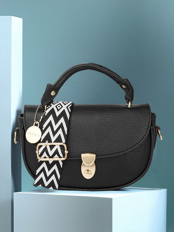 DressBerry Textured Structured Handheld Bag