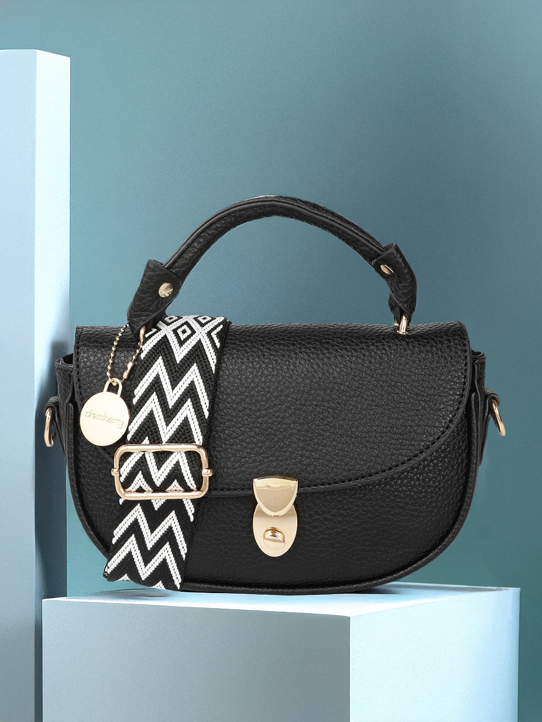 DressBerry Textured Structured Handheld Bag