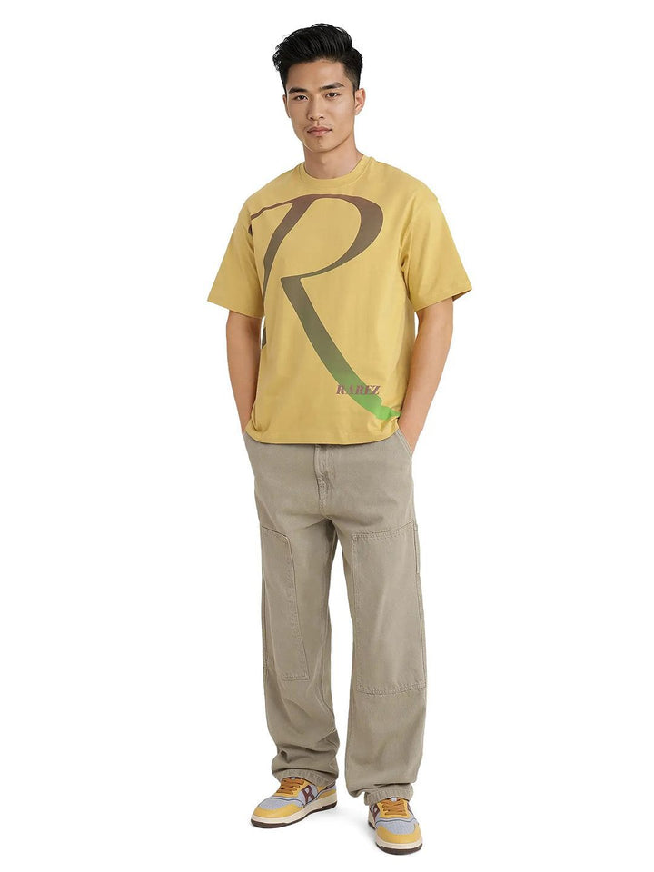RARE RABBIT Men ELZO Typography Printed Round Neck Cotton Relaxed Fit T-shirt
