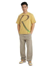 RARE RABBIT Men ELZO Typography Printed Round Neck Cotton Relaxed Fit T-shirt