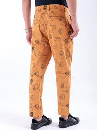 The Indian Garage Co Men Printed Mid Rise Cotton Loose Fit Trousers