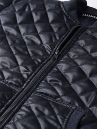 SASSAFRAS Women Navy Blue Solid Quilted Jacket