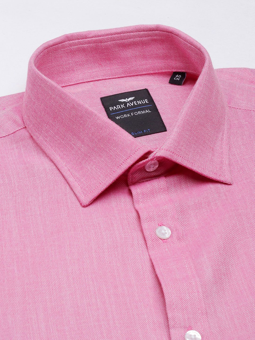 Park Avenue Slim Fit Self Design Textured Formal Shirt