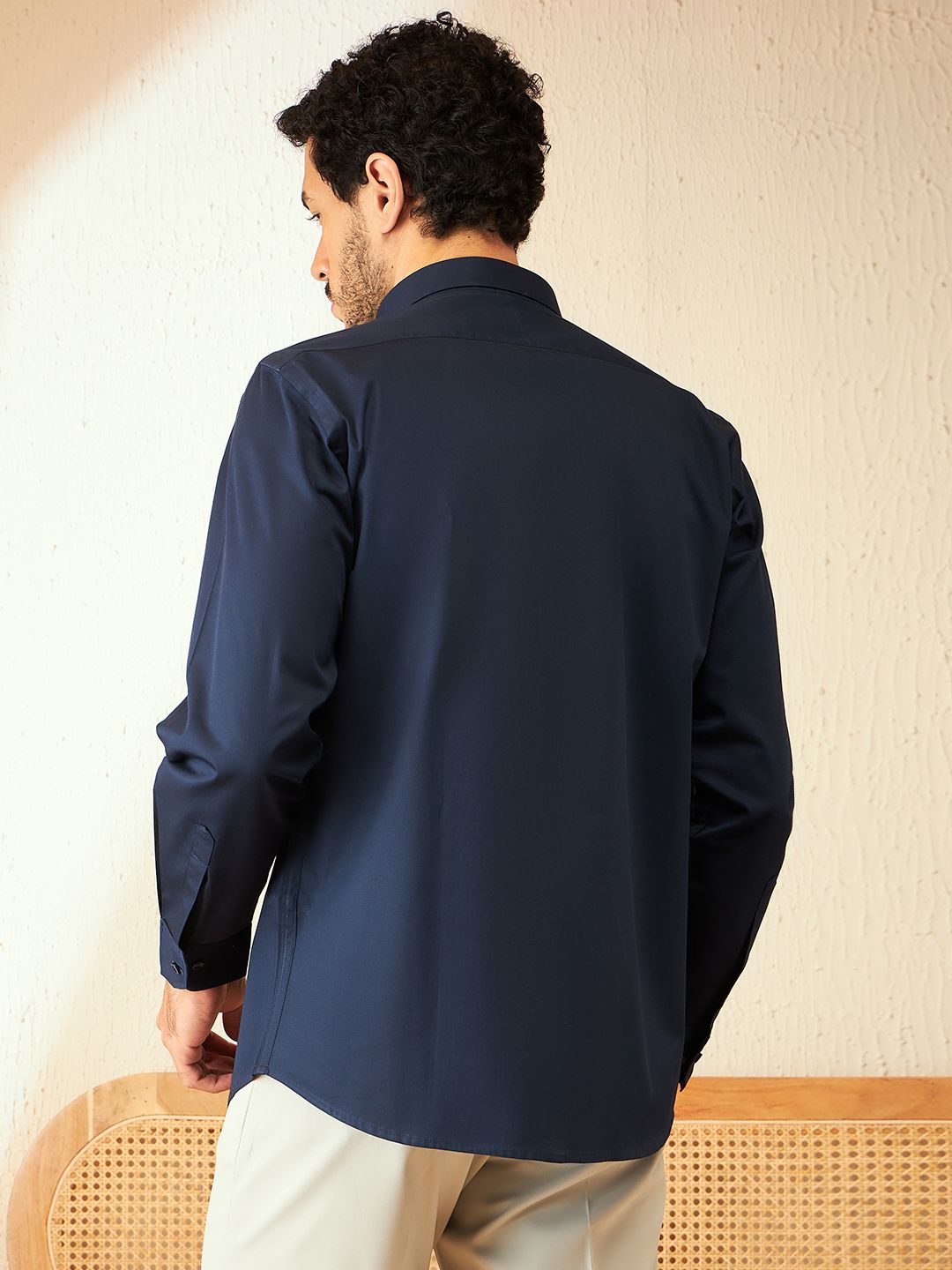 DENNISON Smart Spread Collar Cotton Formal Shirt
