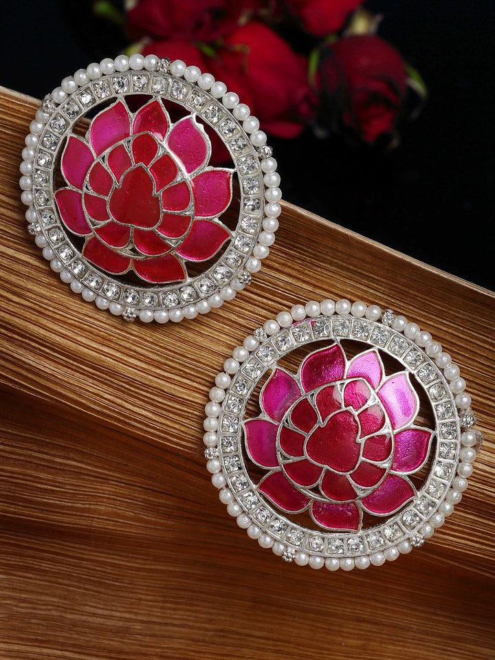 PANASH Silver Plated Studs Earrings