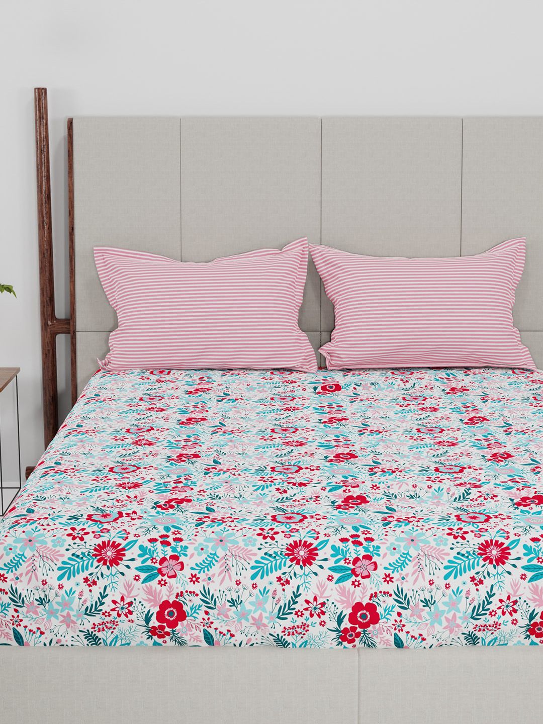 MYTRIDENT Unisex Pink Bedsheets