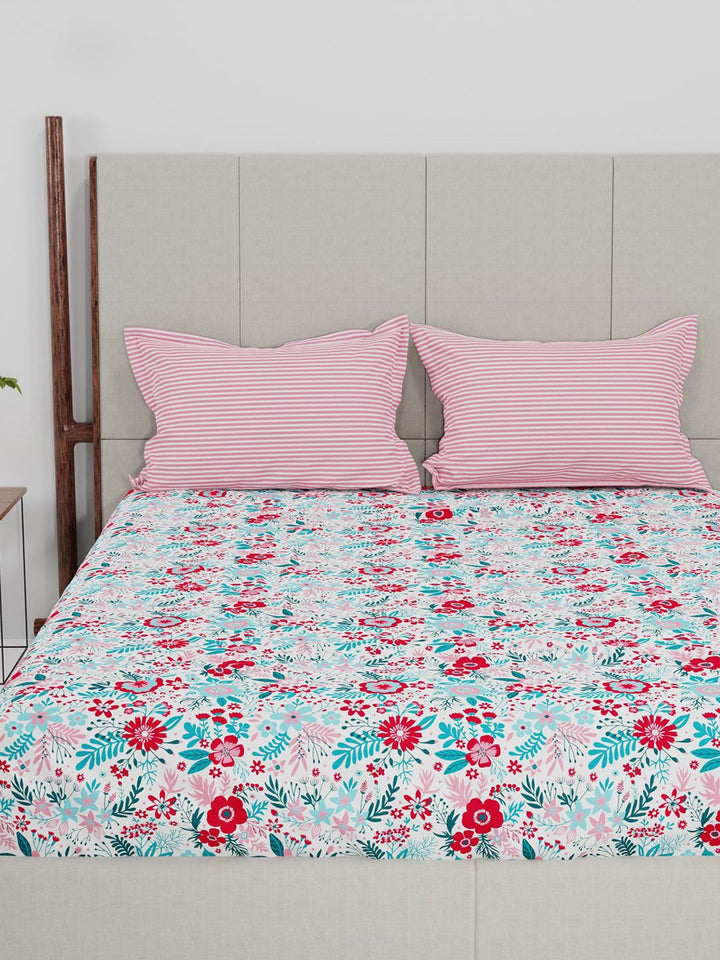 MYTRIDENT Unisex Pink Bedsheets