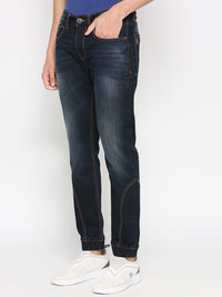 Being Human Men Mid-Rise Heavy Fade Dark Shade Clean Look Joggers
