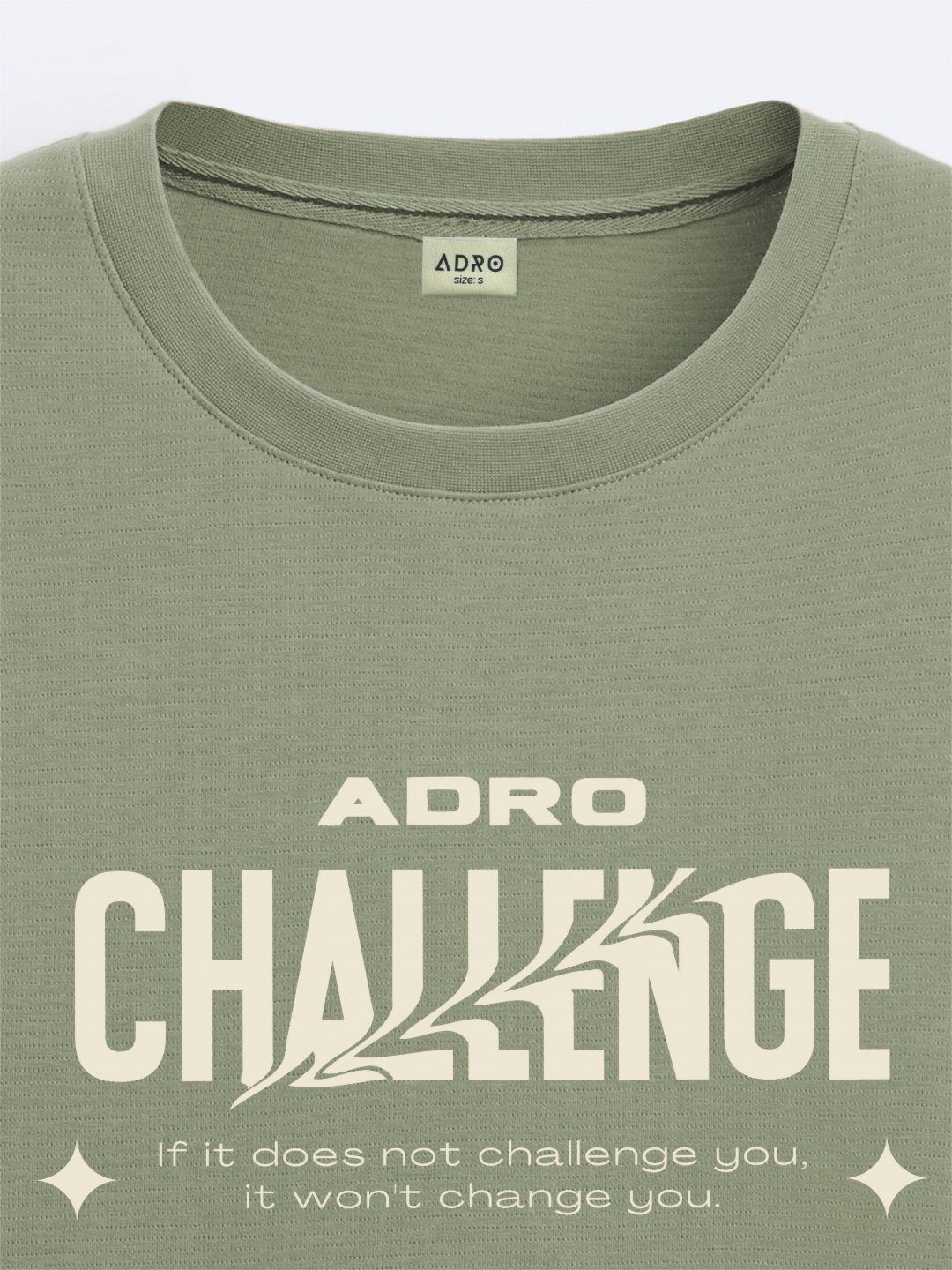 ADRO Men Typography Printed Raw Edge T-shirt