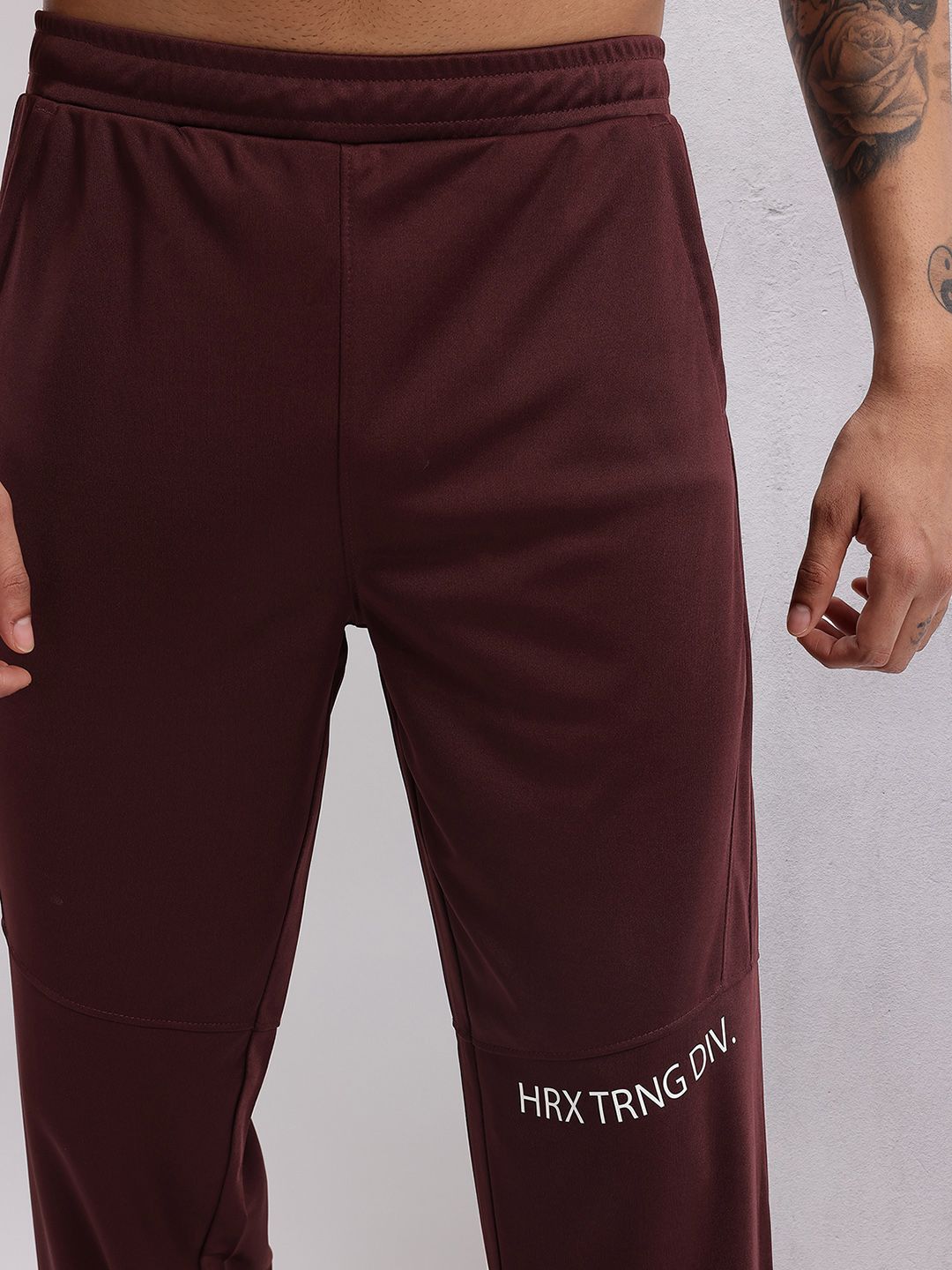 HRX by Hrithik Roshan Men Rapid-Dry Zip Detail Training Joggers