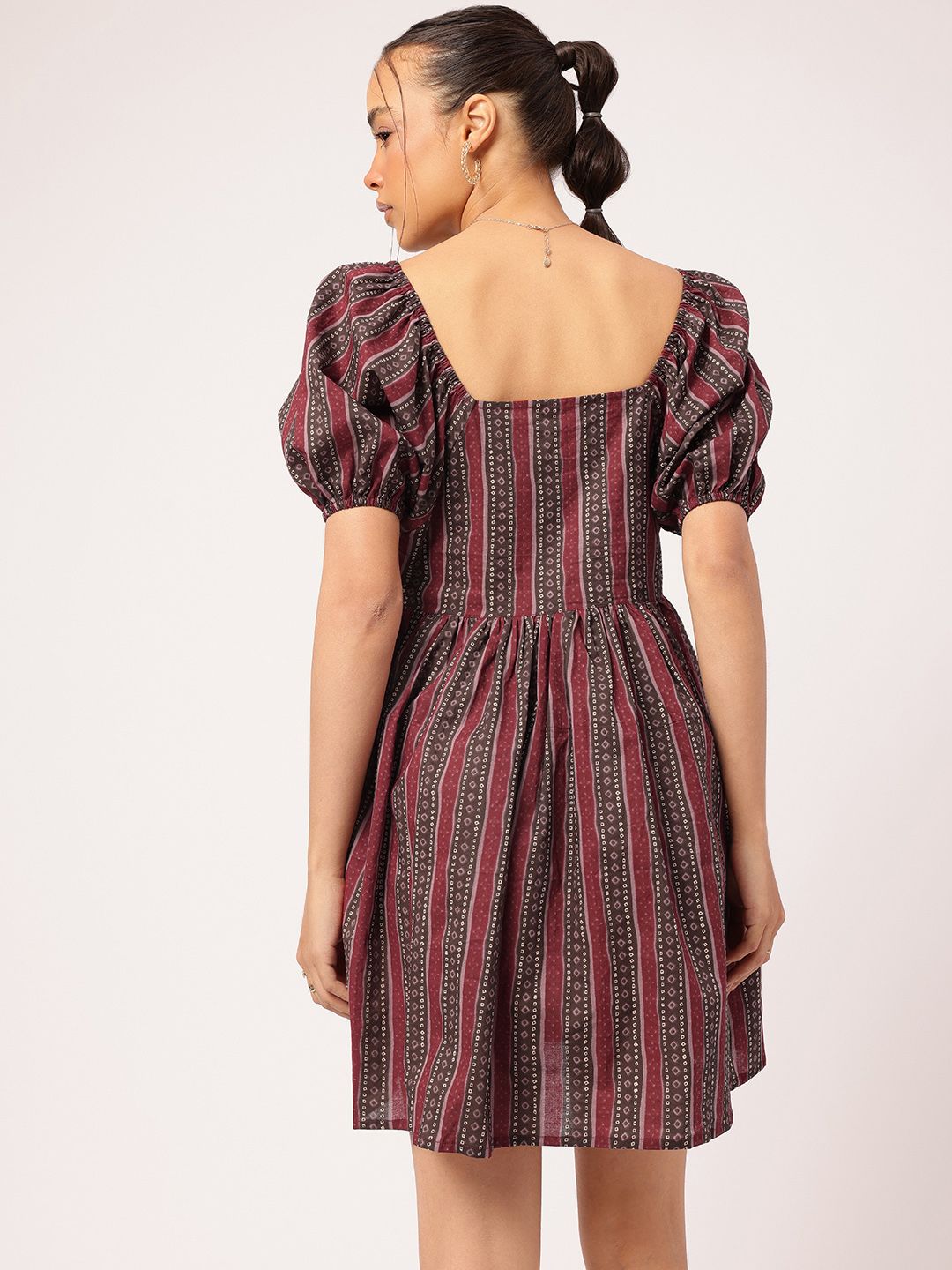 DressBerry Cultural Cascade Ethnic Print Mini A-line Dress